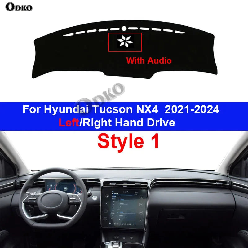 Auto Car Dashboard Cover Dash Mat Carpet Cape For Hyundai Tucson NX4 2021 2022 2023 2024 LHD RHD Console Protector Sun-Shade