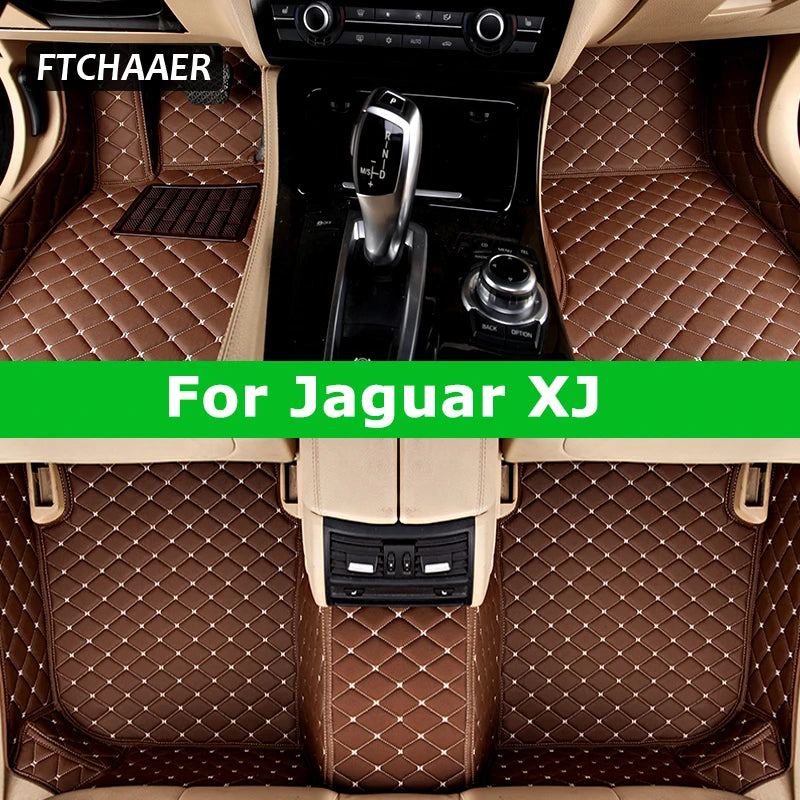 FTCHAAER Custom Car Floor Mats For Jaguar XJ 2003-2023 Auto Carpets Foot Coche Accessorie