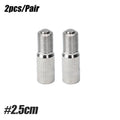Screw-on Valve Cap Stem Extension | Chrome Plated Brass Tire Valve Adapter close-up view