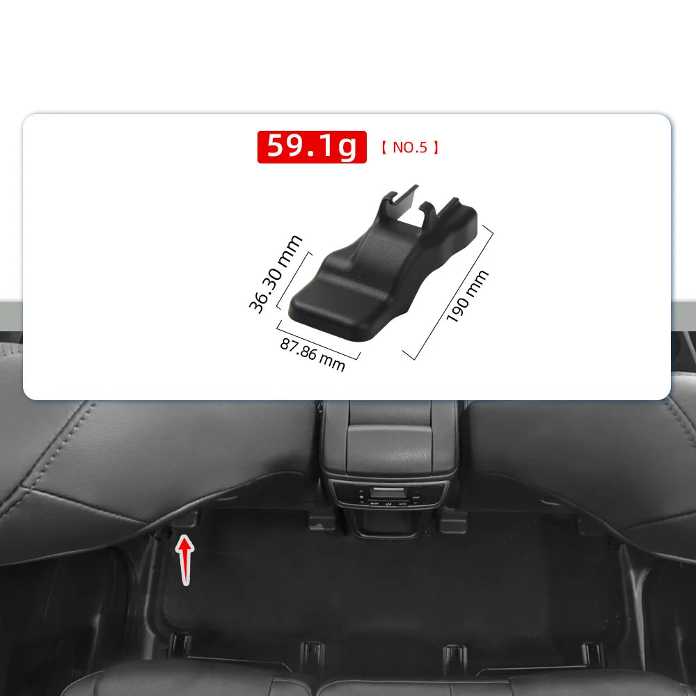 Car Rear Seat Rail Cover Replacement For Toyota Highlander XU40 XU50 2015-2021 2nd Row close-up view