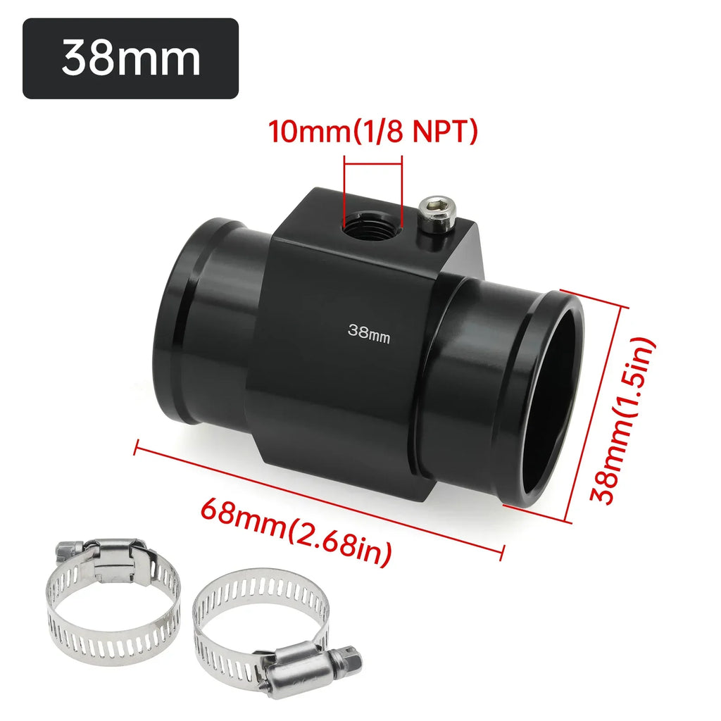 Water Temperature Sensor Adapter | Radiator Hose Gauge Adapter for Car Boat additional angle
