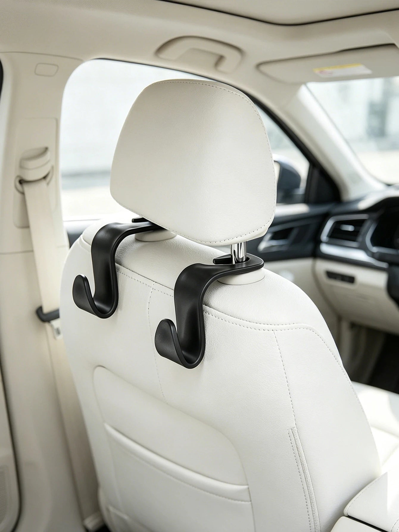 Car Backseat Hooks, Set of Two, Hidden Multifunctional Headrest Storage Rack, Univers alternate view