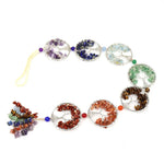 7 Chakra Tree of Life Hanging Ornament With Chip Stones Tassel