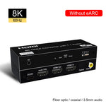 8K 60Hz HDMI eARC Audio Extractor Converter | HDMI 2.1 Audio Splitter for Dolby Atmos alternate view