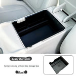 Center Console Armrest Storage Box for Geely Xingyuan 2026 Drop-in Organizer Tray with Non-Slip Mat Car Interior Accessories