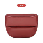 Car Seat Gap Organizer Storage Box Nappa Leather Multifunction Universal Crevice Side close-up view