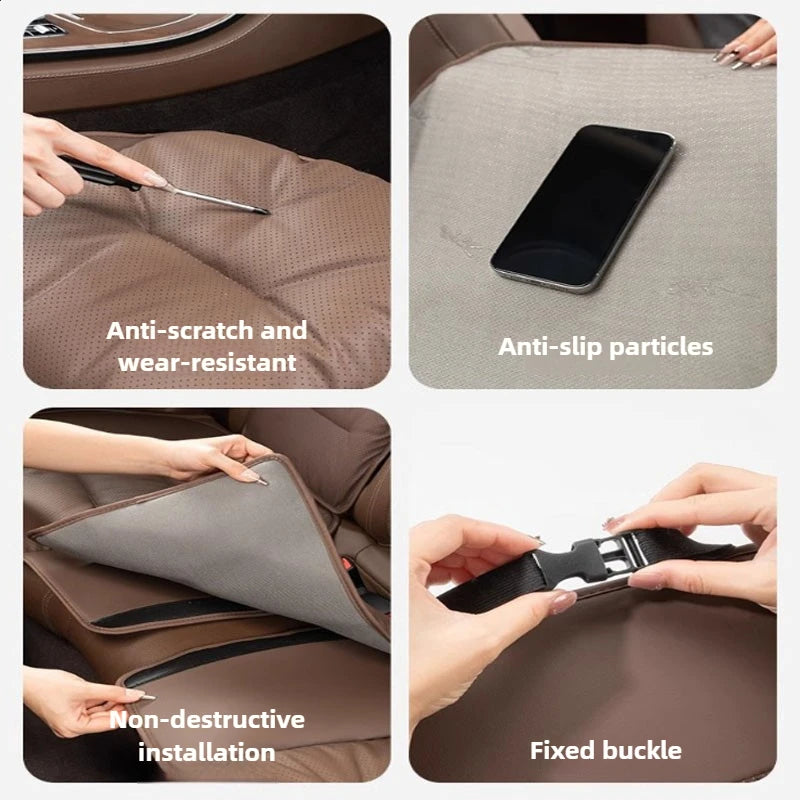 New Car Seat Cushion Waist Cushion for Most Cars Breathable and Ventilated Nappa Leather All Season Seat Cushion