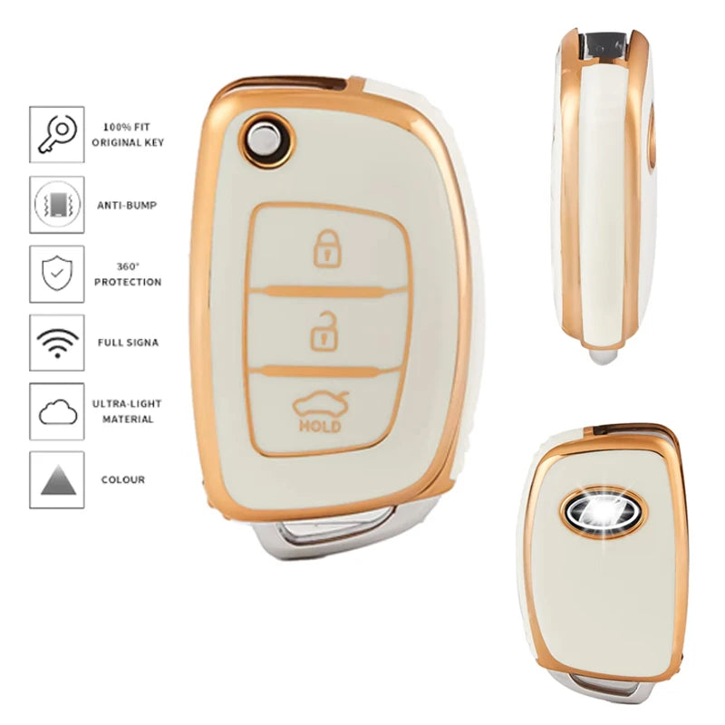 For Hyundai Solaris ix35 ix45 ELANTRA Santa Fe HB20 Verna HY15/HY20/TOY40 Blade 3 Button Flip Remote