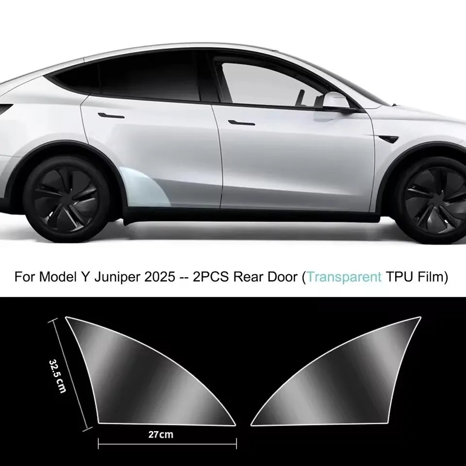 TPU Transparent Film for Tesla Model Y Juniper 2025 | Front Rear Door Car Body Protec lifestyle view
