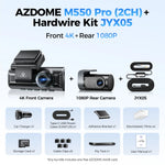 Upgrade AZDOME M550 Pro Dash Cam 4K Front Dashcam Auto 5.8Ghz Wi-Fi GPS G-sensor Car alternate view