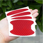 4 Pieces of Car Door Handle Protective Film, Carbon Fiber Stickers, Scratch Resistant lifestyle view