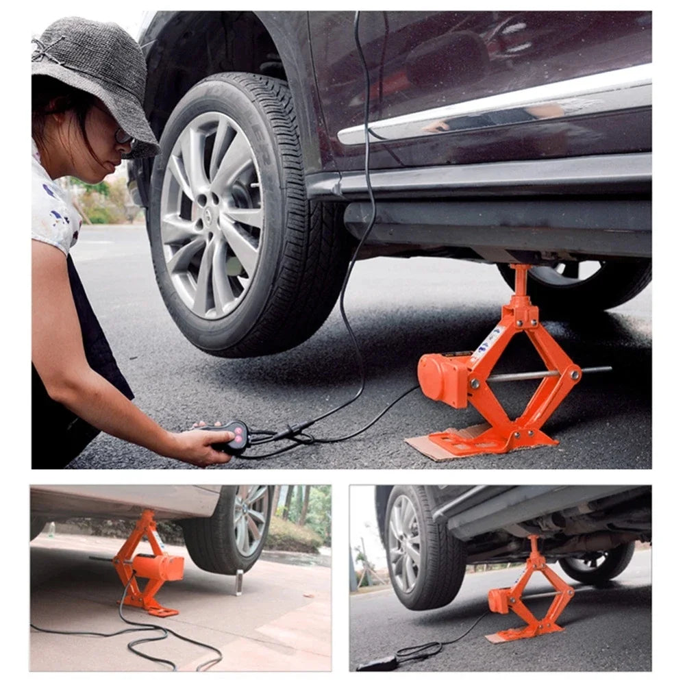 1 Set Portable DC 12V Car Jack 3Ton Electric Jack Auto Lift Scissor Automatic Sedan SUV detail view