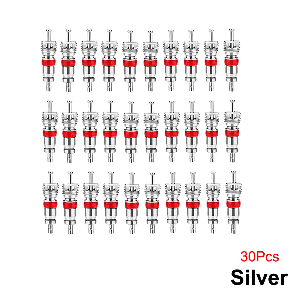Schrader Tire Valve Core | Universal Replacement Stems for Automotive, RV, ATV, and AC close-up view