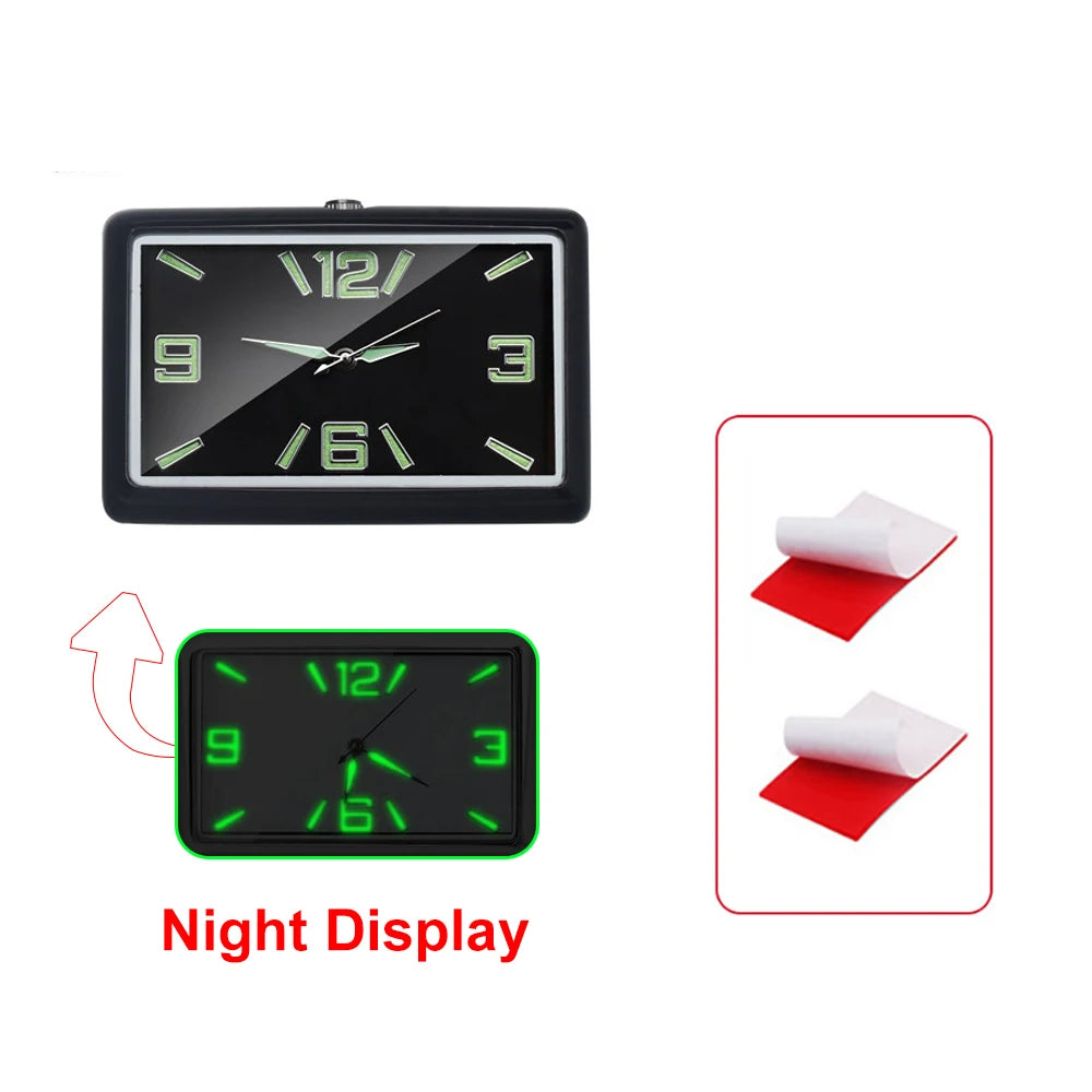 High Quality Car Clock Automobile Internal Stick-On Mini Digital Fashion Watch Auto Quartz Clock Watch Car Ornaments Accessories