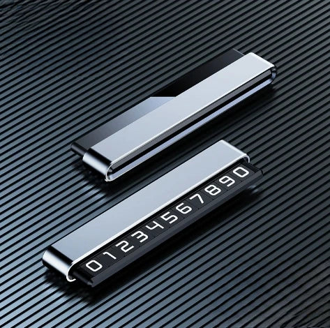 Temporary Car Parking Card Phone Number Holder Luminous Number Plate alternate view