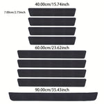 9pcs Carbon Fiber Car Door Sill Protectors: Vinyl Wrap Stickers for Maximum Protection close-up view