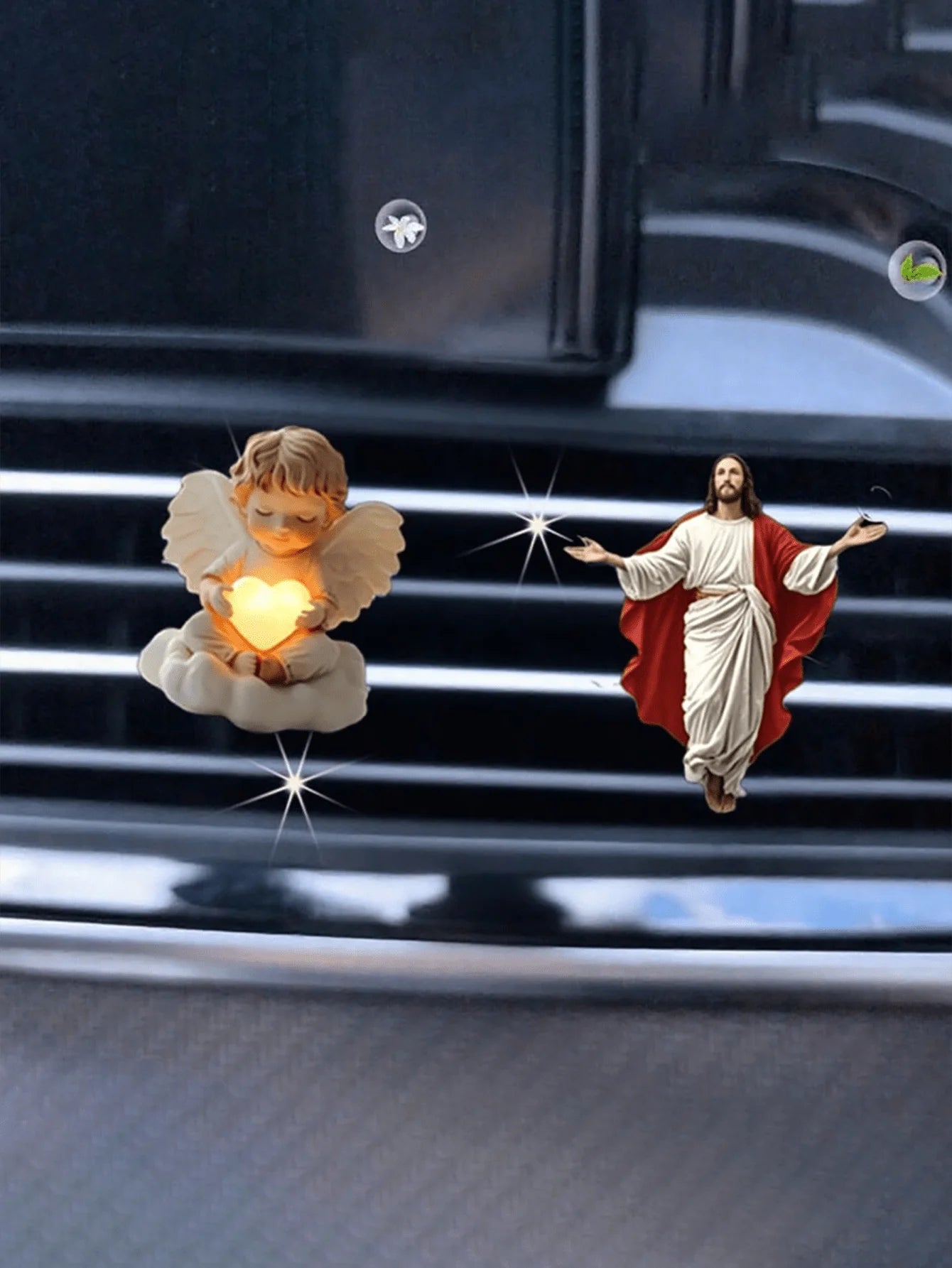 2pcs Angelic Car Air Vent Clip | Women's Car Decor Cute Acrylic Car Air Freshener