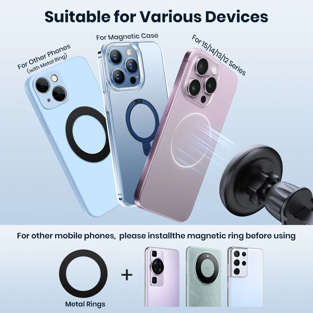 TOPK for Magsafe Car Phone Holder | Powerful Magnetic Car Mount detail view