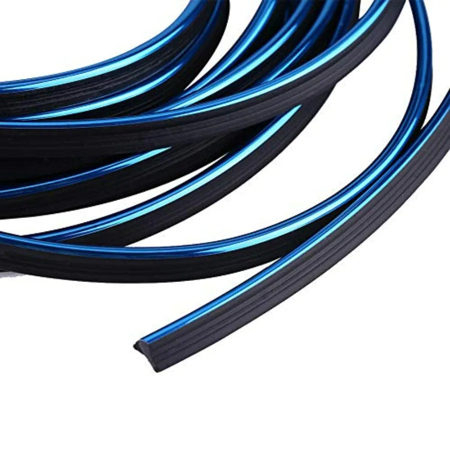 Blue Car Interior Trim Strip | Flexible Decorative Moulding Line 5M additional angle
