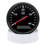 85mm Tachometer Gauge with Digital Hourmeter RPM Sensor | Universal for Car Boat close-up view