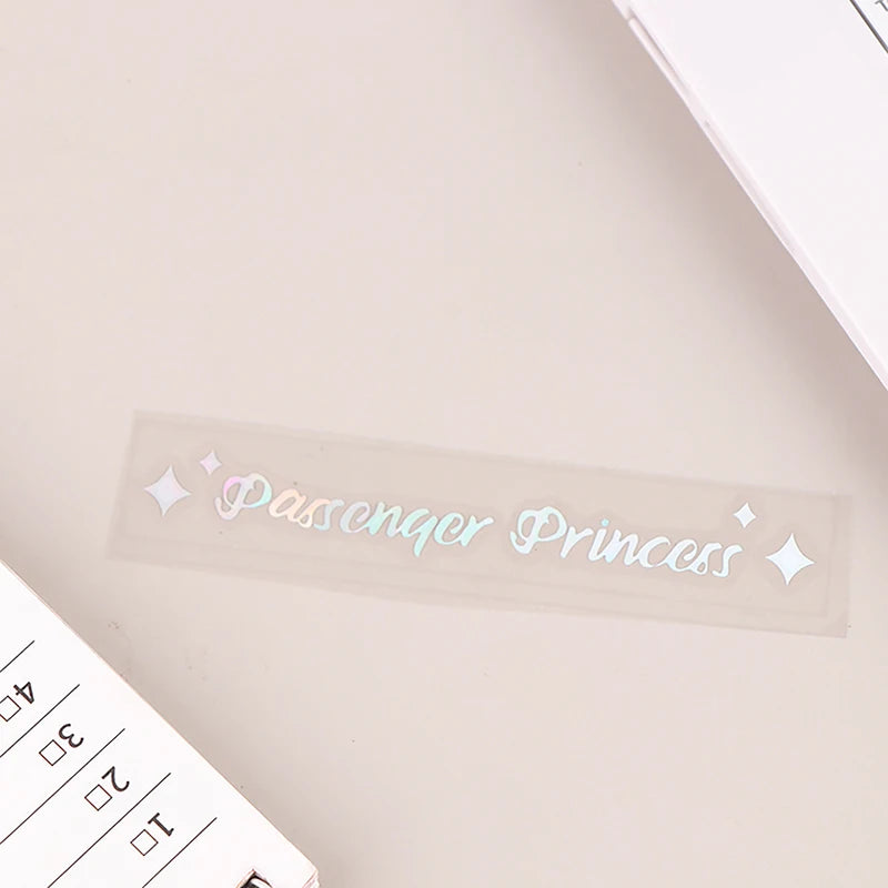 Passenger Princess Star Mirror Decal | Personalized Car Rearview Mirror Sticker alternate view