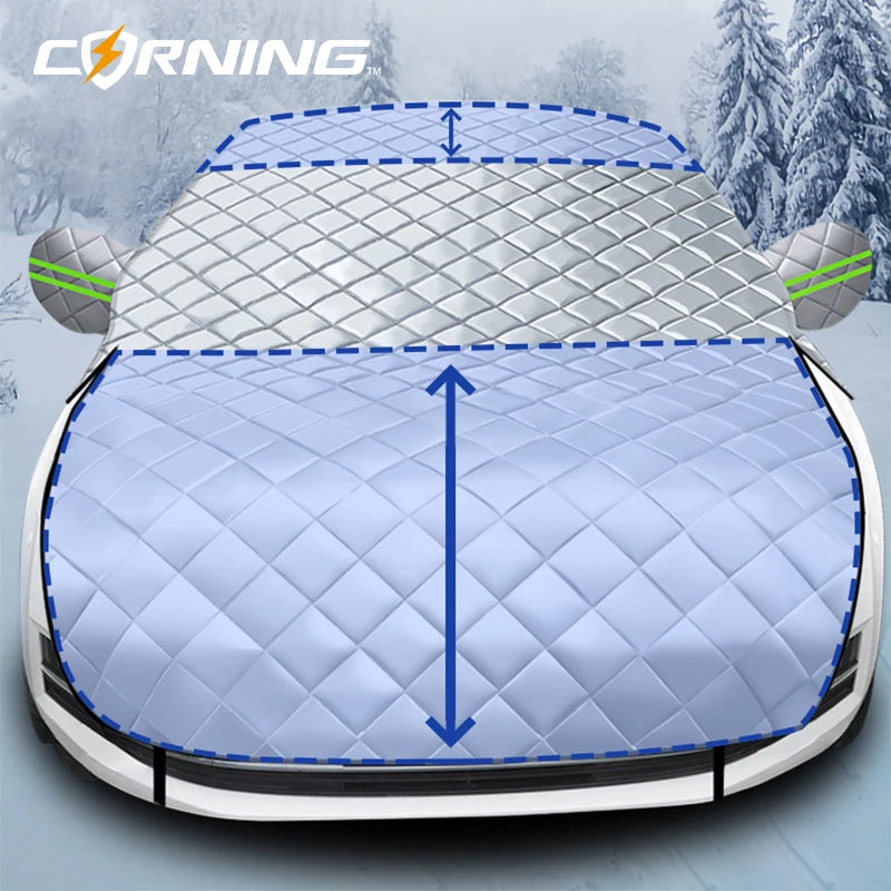 3/5-Layer Thicken Car Snow Cover | Windshield Hood Protection for Winter