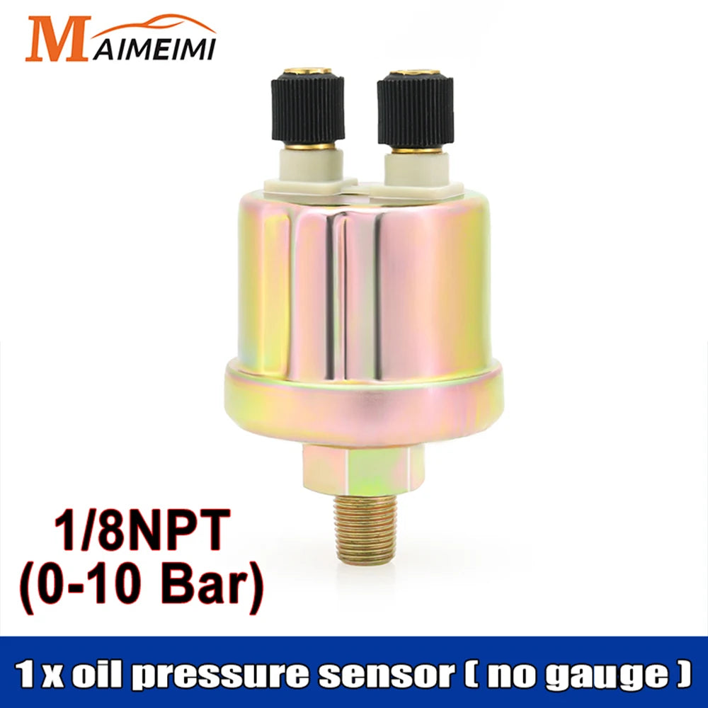 85mm 6 in 1 LCD MultiFunction Gauge | Tachometer Fuel Level Water Temp Oil Pressure Vo close-up view