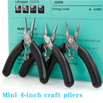YTH-501 Stainless Steel Palm Grip Toothless Needle Nose Pliers, 4-inch Mini Flat Pliers, Fishing Pli