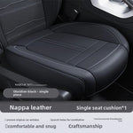 Nappa Leather Car Seat Cover Anti-Slip and Full Wrap Driver Car Seat Protector Mat Front detail view