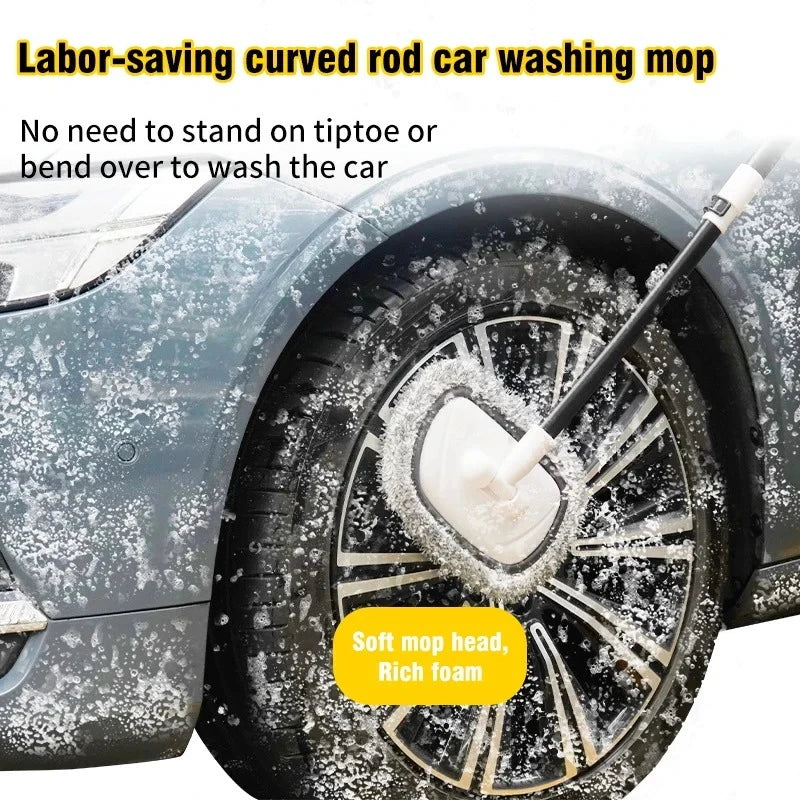 Car Wash Brush Mop Kit Cleaning Brush Chenille Microfiber Car Wash Brush Telescopic Long Handle Cleaning Mop Car Cleaning Tool