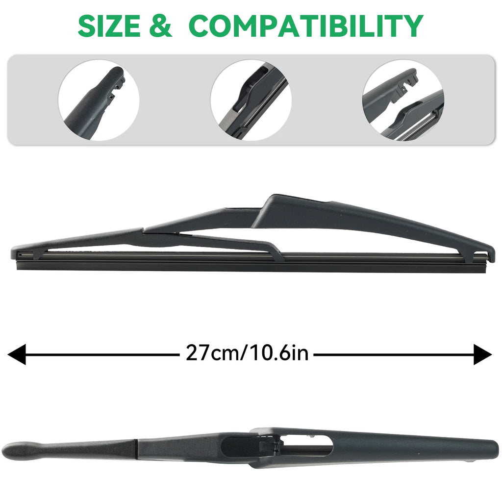 10" Car Rear Wiper Blade For Jeep Renegade 2015 2016 2017 2018 2019 2020 2021 2022 2023 68256590AA Rain Brush Tailgate Window