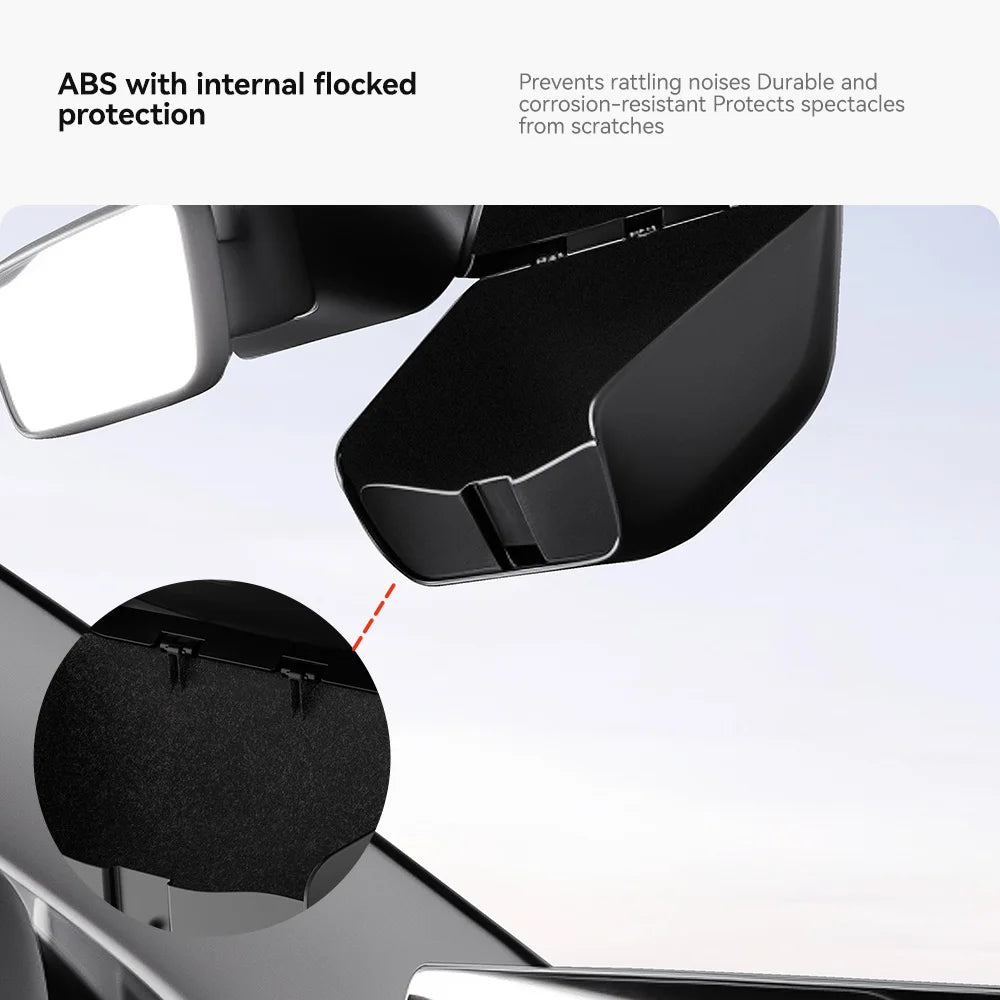 YZ Car Sunglasses Holder | Glasses Frame for Tesla Model Y Juniper 2026 lifestyle view