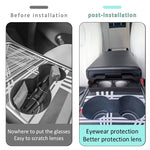 Central Armrest Storage Box for Tesla Model 3 Highland | Multi-Functional Glasses and lifestyle view