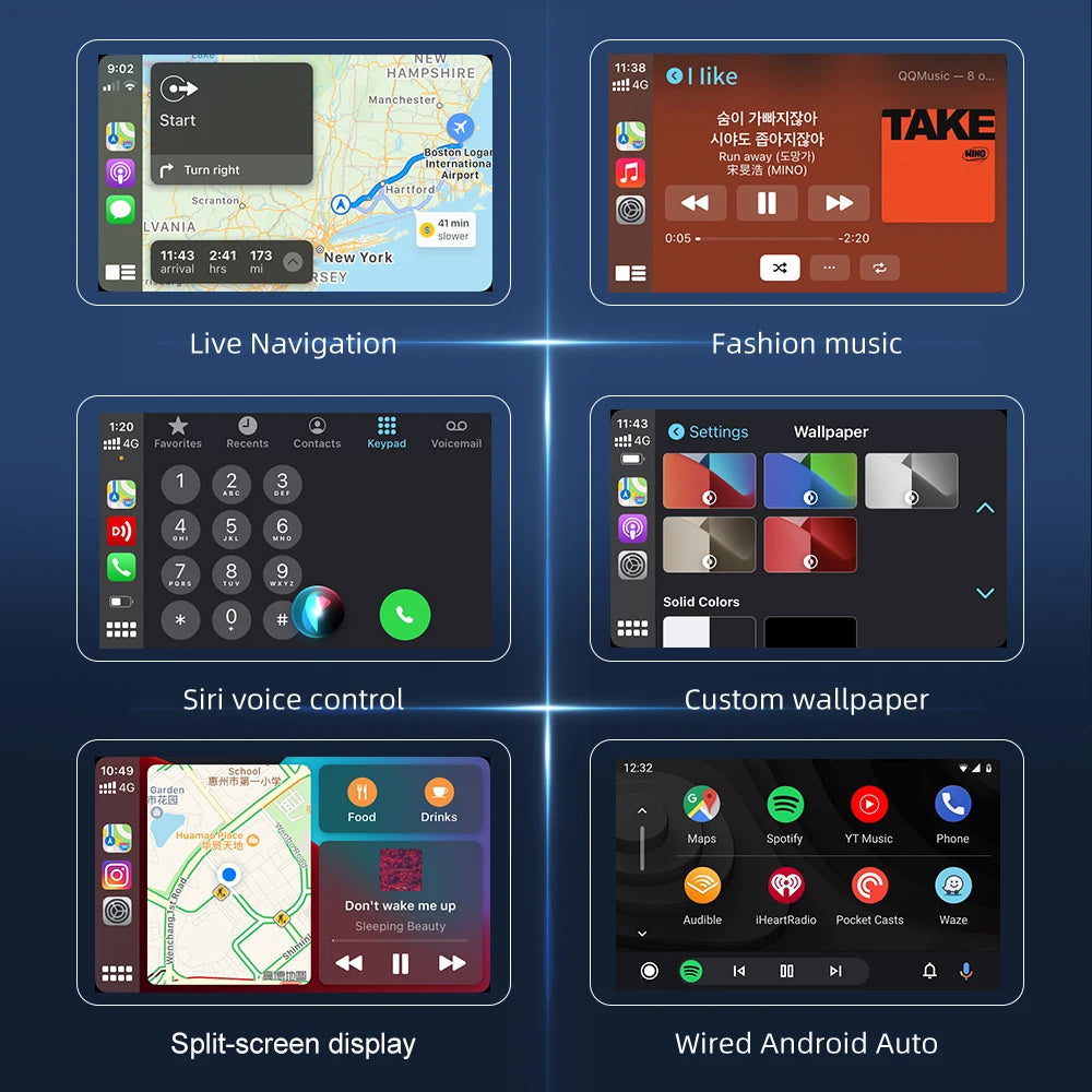 CarlinKit Wred & Wireless Android Auto & CarPlay Dongle Car USB Adapter For Aftermarket detail view