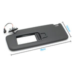LHD Black Car Left Right Sun Shade Visor Panel Makeup Cosmetic Mirror Cover For Porsche Macan 2014-2024 95B857551 95B857552