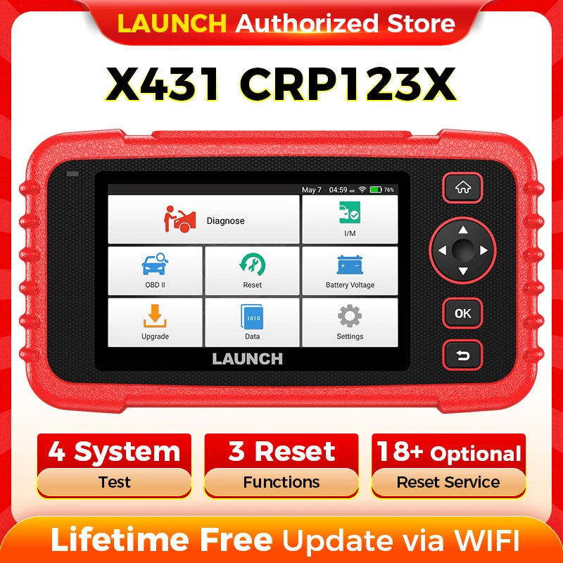 LAUNCH X431 CRP123X OBD2 Scanner | 4-System Diagnostic Tool with Free Lifetime Updates
