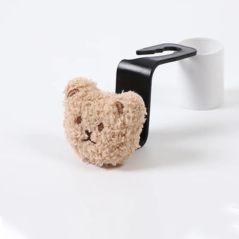 "Cute Cartoon Bear Car Seat Back Hook - Creative Multi-purpose Auto Interior Storag additional angle