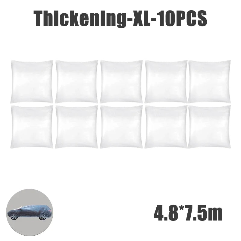 Disposable Transparent Car Cover | Dustproof Rainproof PE Film Protection alternate view