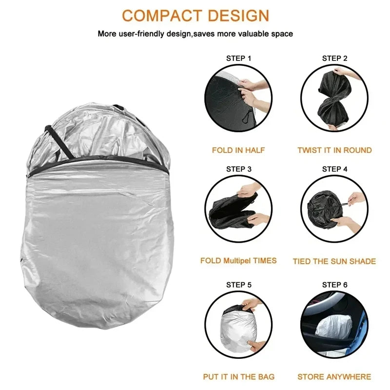 Car Windshield Sun Shade Foldable Sunshade Cover detail view