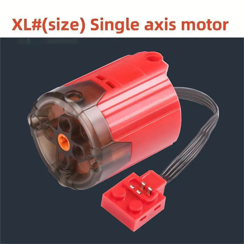 Motor Car Remote Control Battery Box Switch with LED Light Building Blocks close-up view
