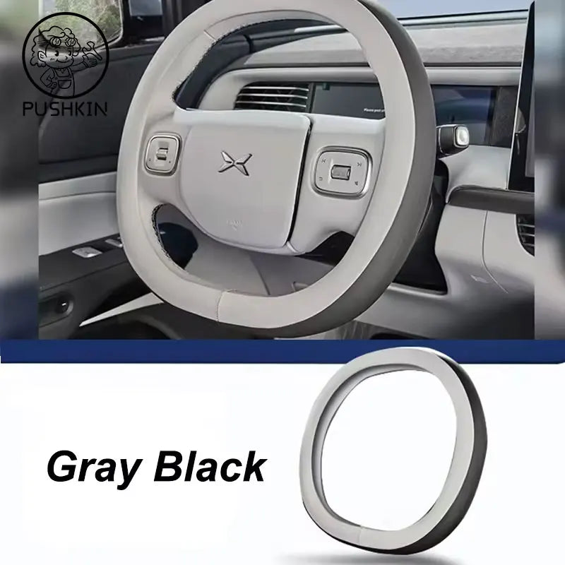 For XPeng Xiao Peng G6 2023 2024 2025 Car Steering Wheel Cover Leather Non-slip Auto Interior Accessories