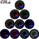 52mm 7 Color LED Dual Display Gauge | Boost PSI BAR Water Oil Temp Pressure Voltmeter Air Fuel Ratio