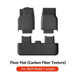 Tesla Model Y Juniper 2025 Floor Mats | Carbon Fiber TPE, Waterproof, Anti-Slip, Trun lifestyle view