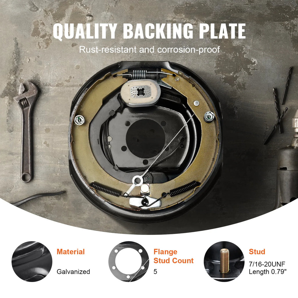 Electric Trailer Brake 12" x 2" Self-Adjusting Assembly | 2 Pairs 7000 lbs lifestyle view