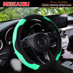 Women's PU Leather Breathable Steering Wheel Cover Car Accessory Suitable for 14.5-15 alternate view