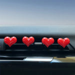 Red Heart Car Air Outlet Decorative Clip | Car Perfume and Air Freshener additional angle
