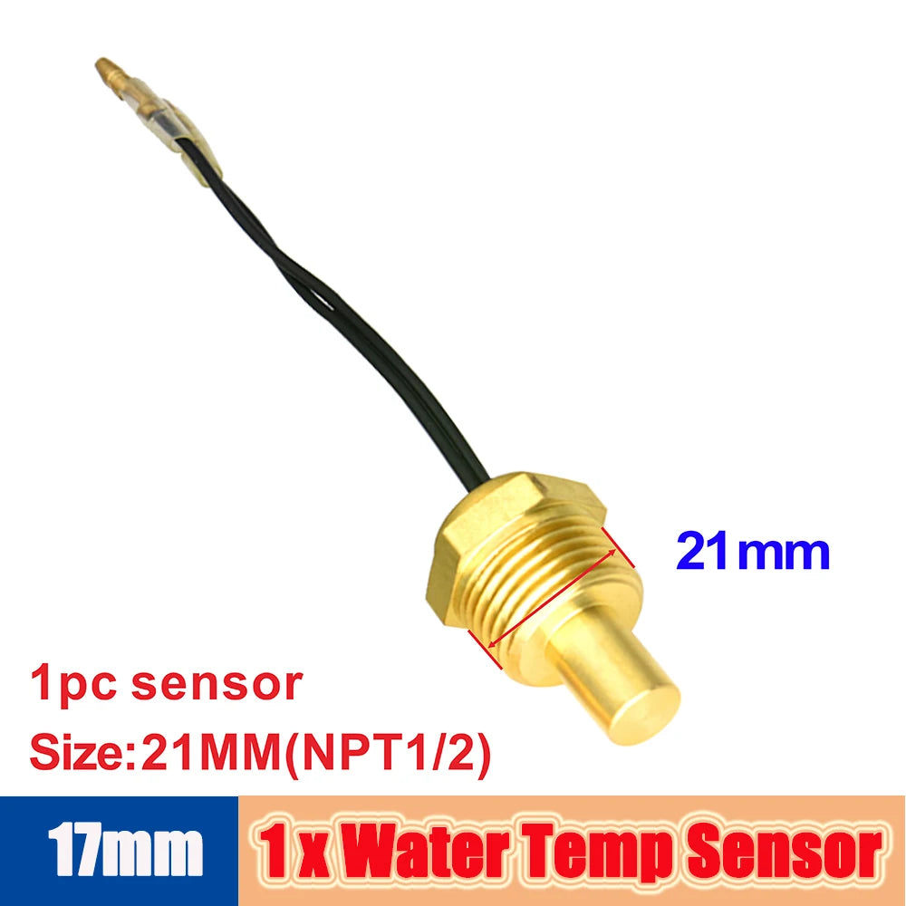 52mm Auto Gauge Kit with Sensor | LED Digital Oil Temp, Water Temp, Oil Pressure, Fue alternate view