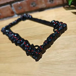 Skull Motorcycle License Plate Frame | American Style Stylish Vehicle Decoration close-up view
