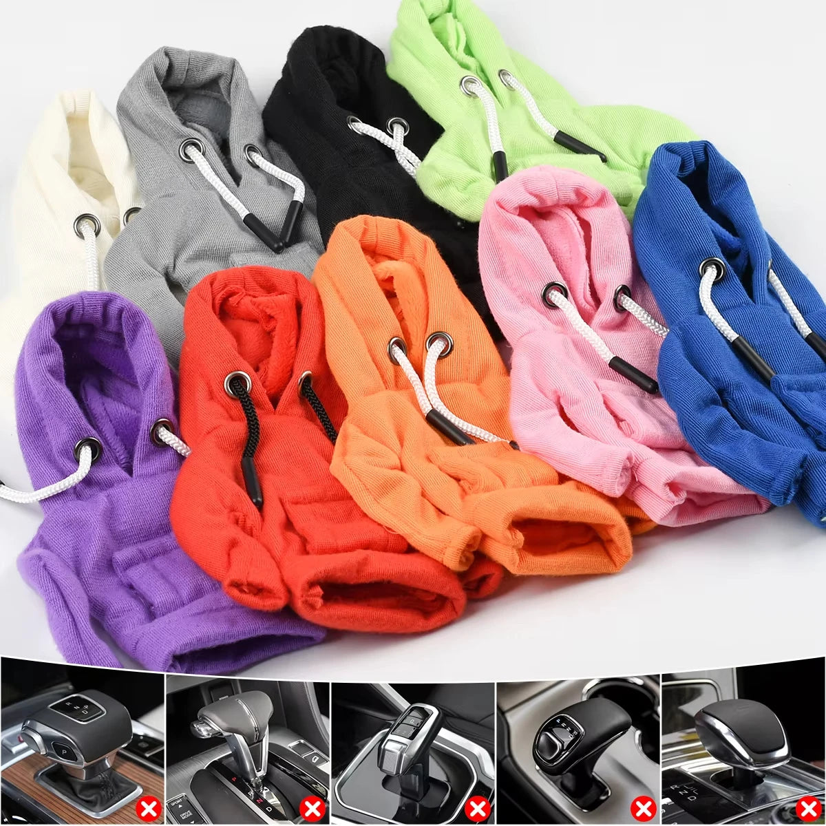 Gear Shift Mini Hoodie Cover Shift Cover Gear Handle Decoration Fits Manual Automatic Un detail view