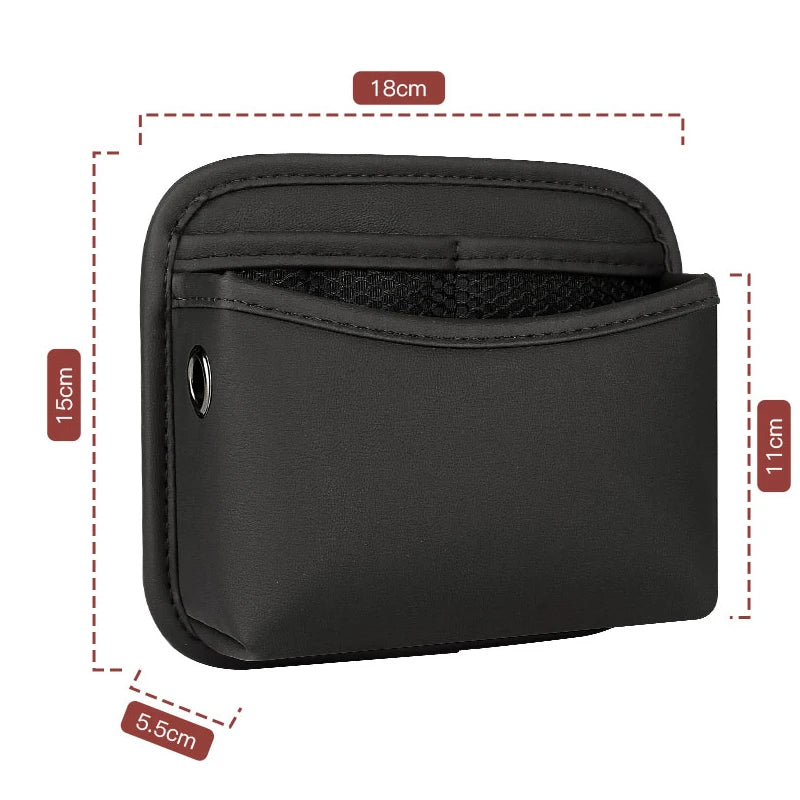Self Adhesive Car Storage Pocket | Sticky Organizer Bag for Seat Back, Side Door, a additional angle